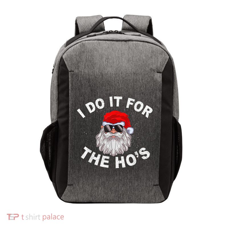 I Do It For The Hos Shirt Funny Santa Ugly Christmas in July Vector Backpack