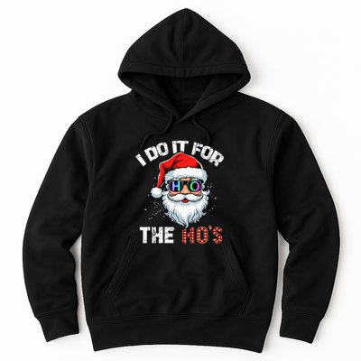 I Do It For The Hos Funny Inappropriate Christmas Santa Led Hoodie