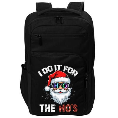 I Do It For The Hos Funny Inappropriate Christmas Santa Led Impact Tech Backpack