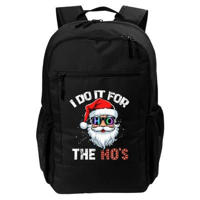 I Do It For The Hos Funny Inappropriate Christmas Santa Led Backpack