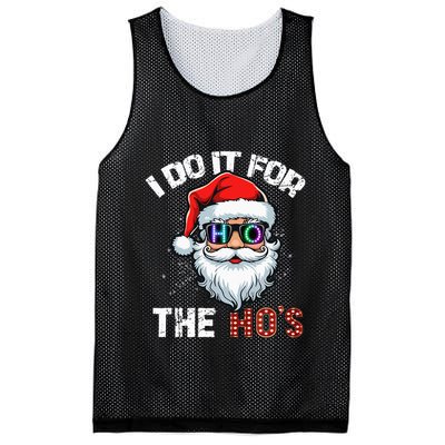 I Do It For The Hos Funny Inappropriate Christmas Santa Led Mesh Reversible Basketball Jersey Tank