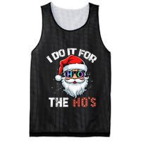 I Do It For The Hos Funny Inappropriate Christmas Santa Led Mesh Reversible Basketball Jersey Tank