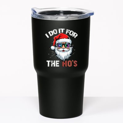 I Do It For The Hos Funny Inappropriate Christmas Santa Led Tumbler