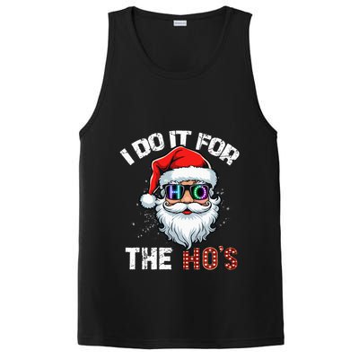 I Do It For The Hos Funny Inappropriate Christmas Santa Led PosiCharge Competitor Tank