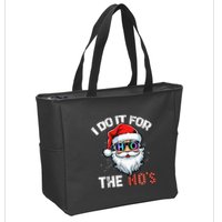 I Do It For The Hos Funny Inappropriate Christmas Santa Led Zip Tote Bag