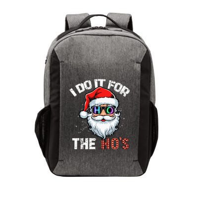 I Do It For The Hos Funny Inappropriate Christmas Santa Led Vector Backpack