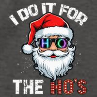 I Do It For The Hos Funny Inappropriate Christmas Santa Led Vector Backpack