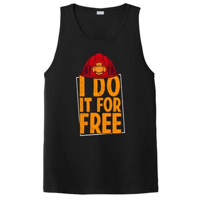 I Do It For Free Volunteer Firefighter Rescue Fire Gift PosiCharge Competitor Tank