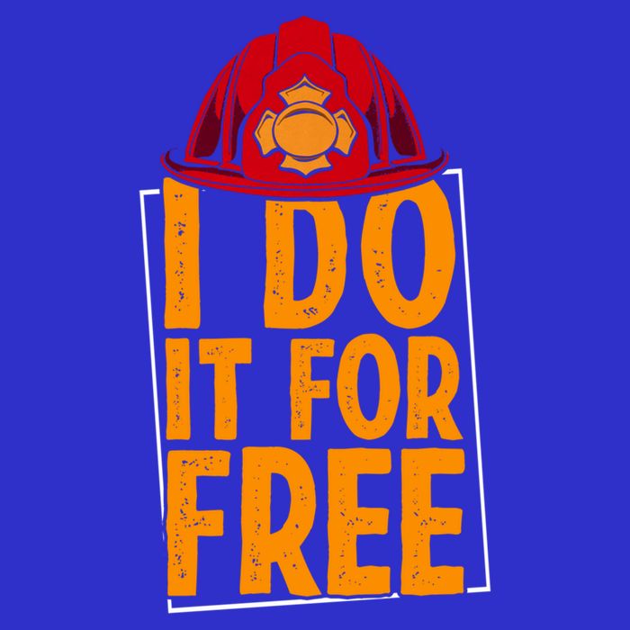 I Do It For Free Volunteer Firefighter Rescue Fire Gift 16 in Basic Backpack