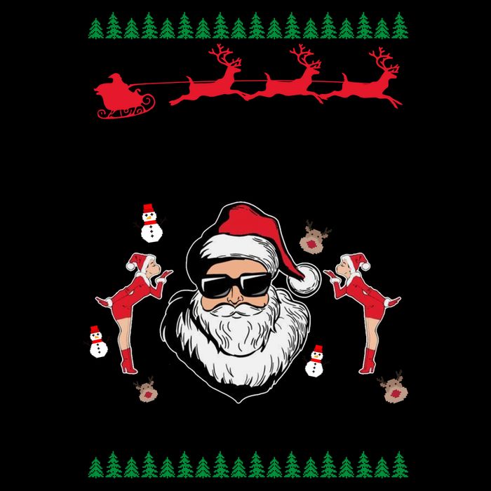 I Do It For The Hos Funny Santa Ugly Christmas 16oz Travel Tumbler