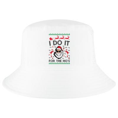 I Do It For The Hos Funny Santa Ugly Christmas Cool Comfort Performance Bucket Hat