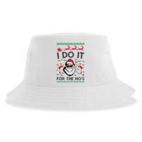 I Do It For The Hos Funny Santa Ugly Christmas Sustainable Bucket Hat