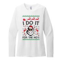 I Do It For The Hos Funny Santa Ugly Christmas Womens CVC Long Sleeve Shirt