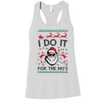 I Do It For The Hos Funny Santa Ugly Christmas Women's Racerback Tank