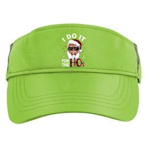 I Do It For The Hos Christmas African American Santa Black Gift Adult Drive Performance Visor