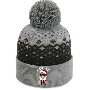 I Do It For The Hos Christmas African American Santa Black Gift The Baniff Cuffed Pom Beanie