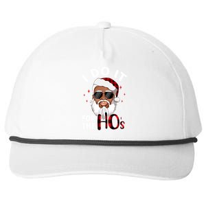 I Do It For The Hos Christmas African American Santa Black Gift Snapback Five-Panel Rope Hat