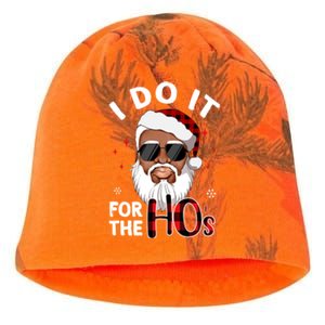 I Do It For The Hos Christmas African American Santa Black Gift Kati - Camo Knit Beanie