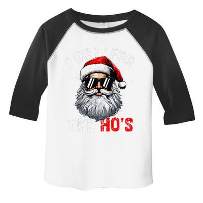 I Do It For The Hos Funny Inappropriate Christmas Santa Face Toddler Fine Jersey T-Shirt