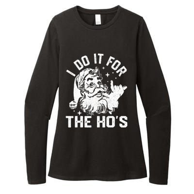 I Do It For The Ho's Funny Inappropriate Christmas  Santa Womens CVC Long Sleeve Shirt