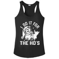 I Do It For The Ho's Funny Inappropriate Christmas  Santa Ladies PosiCharge Competitor Racerback Tank