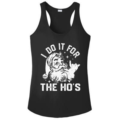 I Do It For The Ho's Funny Inappropriate Christmas  Santa Ladies PosiCharge Competitor Racerback Tank