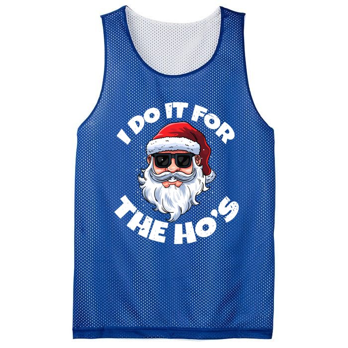 I Do It For The HoS Inappropriate Christmas Santa Claus Gift Mesh Reversible Basketball Jersey Tank