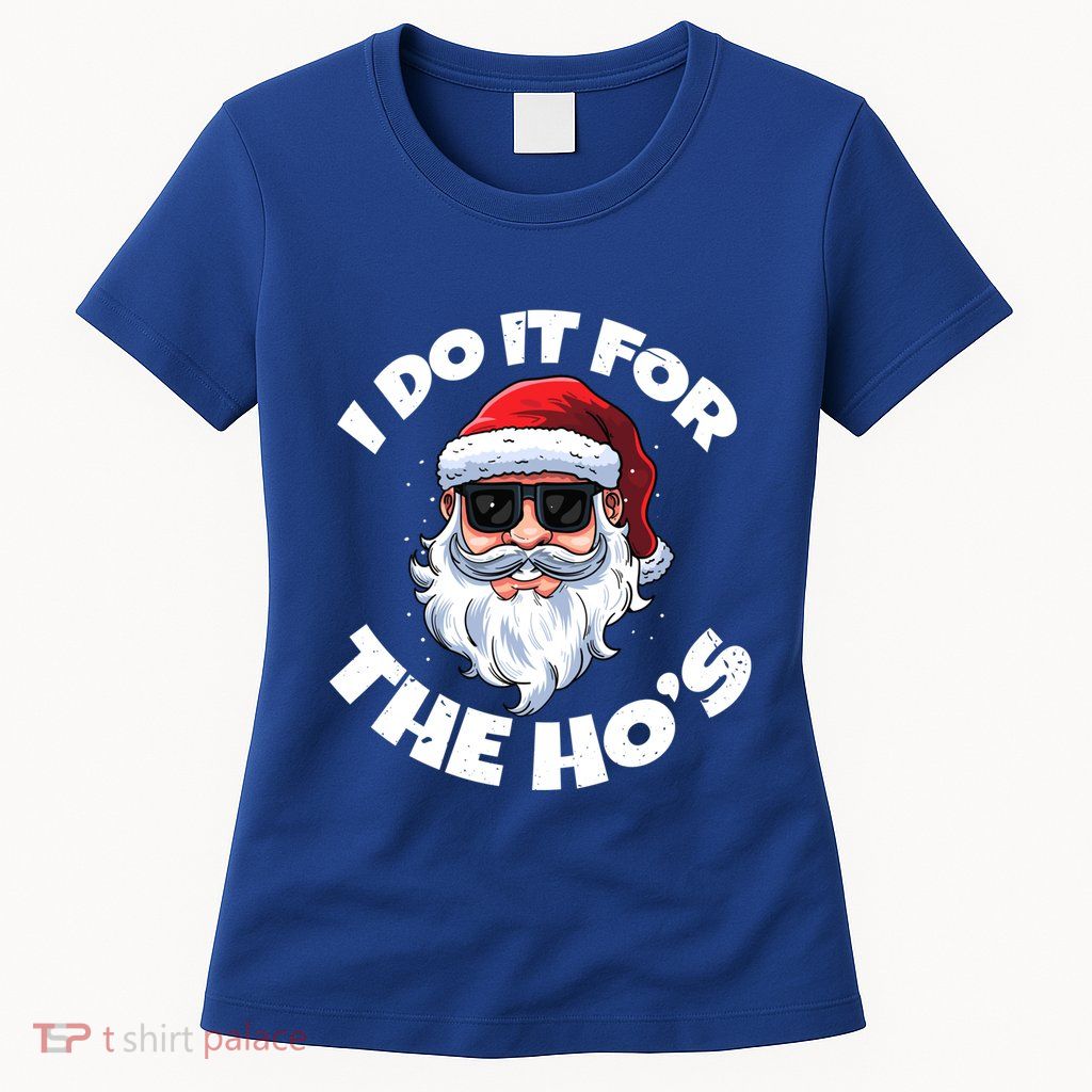 I Do It For The HoS Inappropriate Christmas Santa Claus Gift Womens T-Shirt