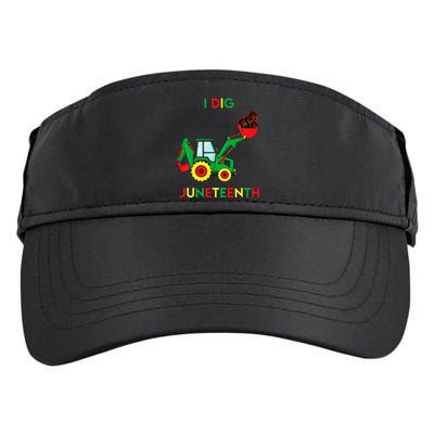 I Dig Juneteenth Fists Tractor Funny Adult Drive Performance Visor