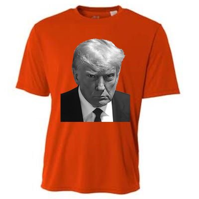 Iconic Donald J Trump Mugshot Black And White Georgia Arrest Gift Cooling Performance Crew T-Shirt