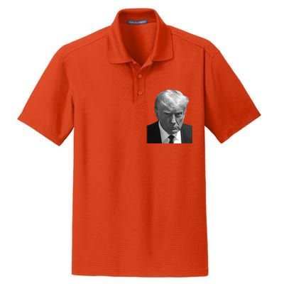 Iconic Donald J Trump Mugshot Black And White Georgia Arrest Gift Dry Zone Grid Polo