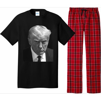 Iconic Donald J Trump Mugshot Black And White Georgia Arrest Gift Pajama Set