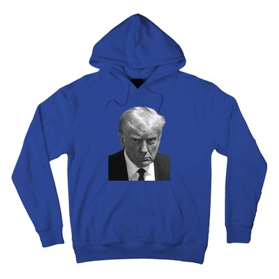 Iconic Donald J Trump Mugshot Black And White Georgia Arrest Gift Hoodie