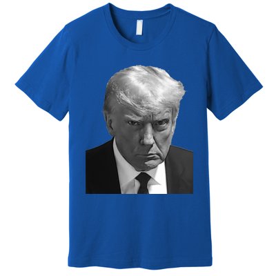 Iconic Donald J Trump Mugshot Black And White Georgia Arrest Gift Premium T-Shirt