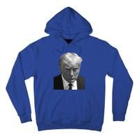 Iconic Donald J Trump Mugshot Black And White Georgia Arrest Gift Tall Hoodie