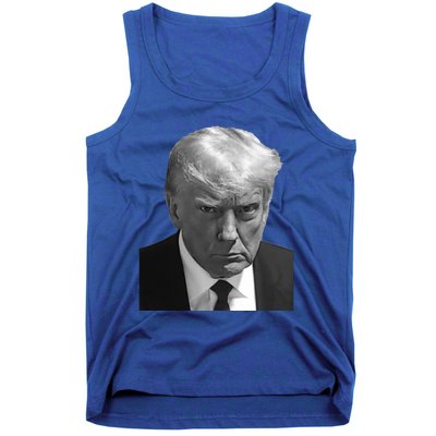 Iconic Donald J Trump Mugshot Black And White Georgia Arrest Gift Tank Top