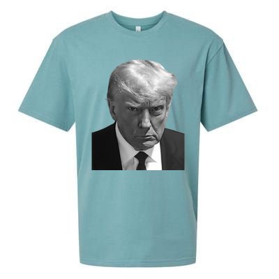 Iconic Donald J Trump Mugshot Black And White Georgia Arrest Gift Sueded Cloud Jersey T-Shirt