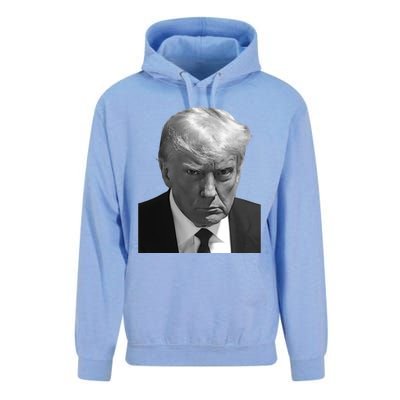 Iconic Donald J Trump Mugshot Black And White Georgia Arrest Gift Unisex Surf Hoodie