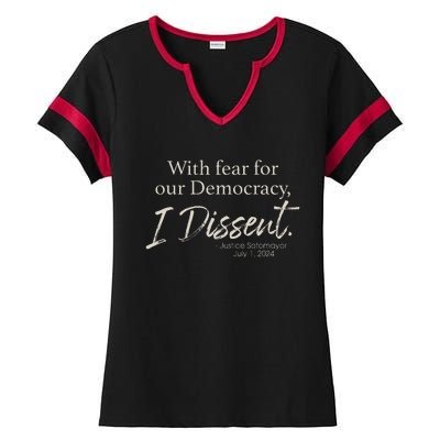 I Dissent Justice Sotomayor Statement Ladies Halftime Notch Neck Tee