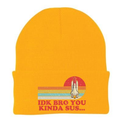 IDK Bro You Kinda Sus Space Shuttle Impostor Among Us Knit Cap Winter Beanie