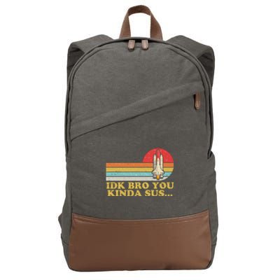 IDK Bro You Kinda Sus Space Shuttle Impostor Among Us Cotton Canvas Backpack