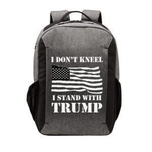 I DonT Kneel I Stand With Trump Usa Flag Gift Black Gift Vector Backpack