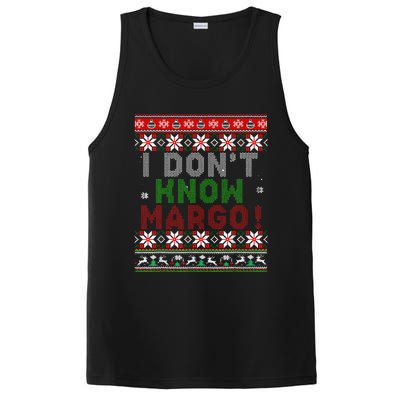 I Dont Know Margo Ugly Christmas Sweater Funny Matching PosiCharge Competitor Tank