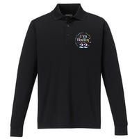 I DonT Know About You But IM Feeling Twenty 22 Tie Dye Performance Long Sleeve Polo