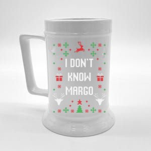 I DonT Know Margo Ugly Christmas Cute Gift Beer Stein