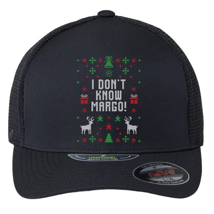 I Don't Know Margo ! Ugly Christmas Flexfit Unipanel Trucker Cap