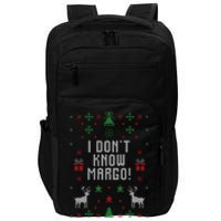 I Don't Know Margo ! Ugly Christmas Impact Tech Backpack