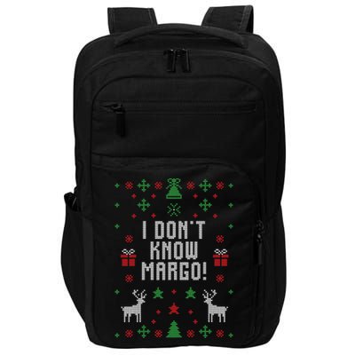 I Don't Know Margo ! Ugly Christmas Impact Tech Backpack