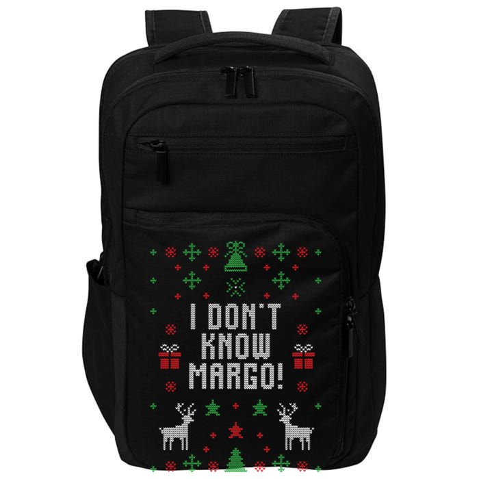 I Don't Know Margo ! Ugly Christmas Impact Tech Backpack