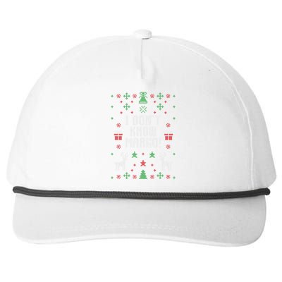 I Don't Know Margo ! Ugly Christmas Snapback Five-Panel Rope Hat